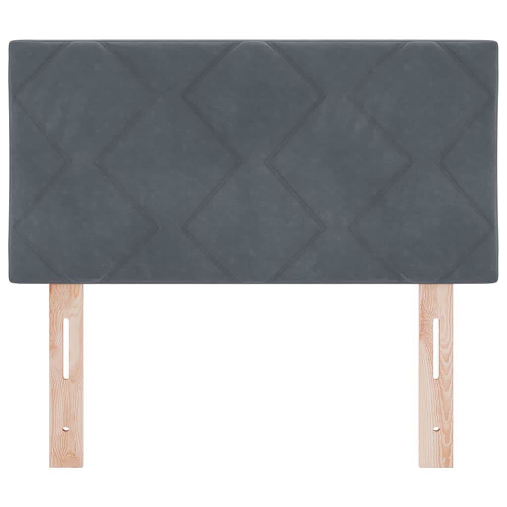 Tête de lit Montage mural Géométrique Gris foncé 80 cm Velours - XIOS