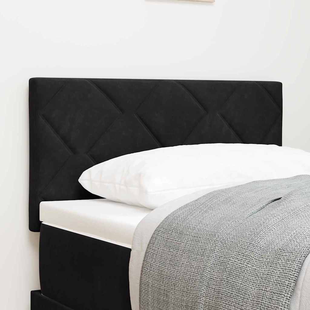 Tête de lit Montage mural Géométrique Noir 80 cm Velours - XIOS