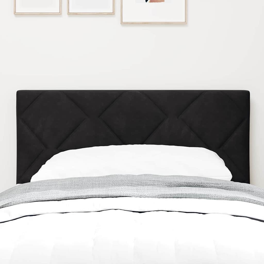 Tête de lit Montage mural Géométrique Noir 80 cm Velours - XIOS