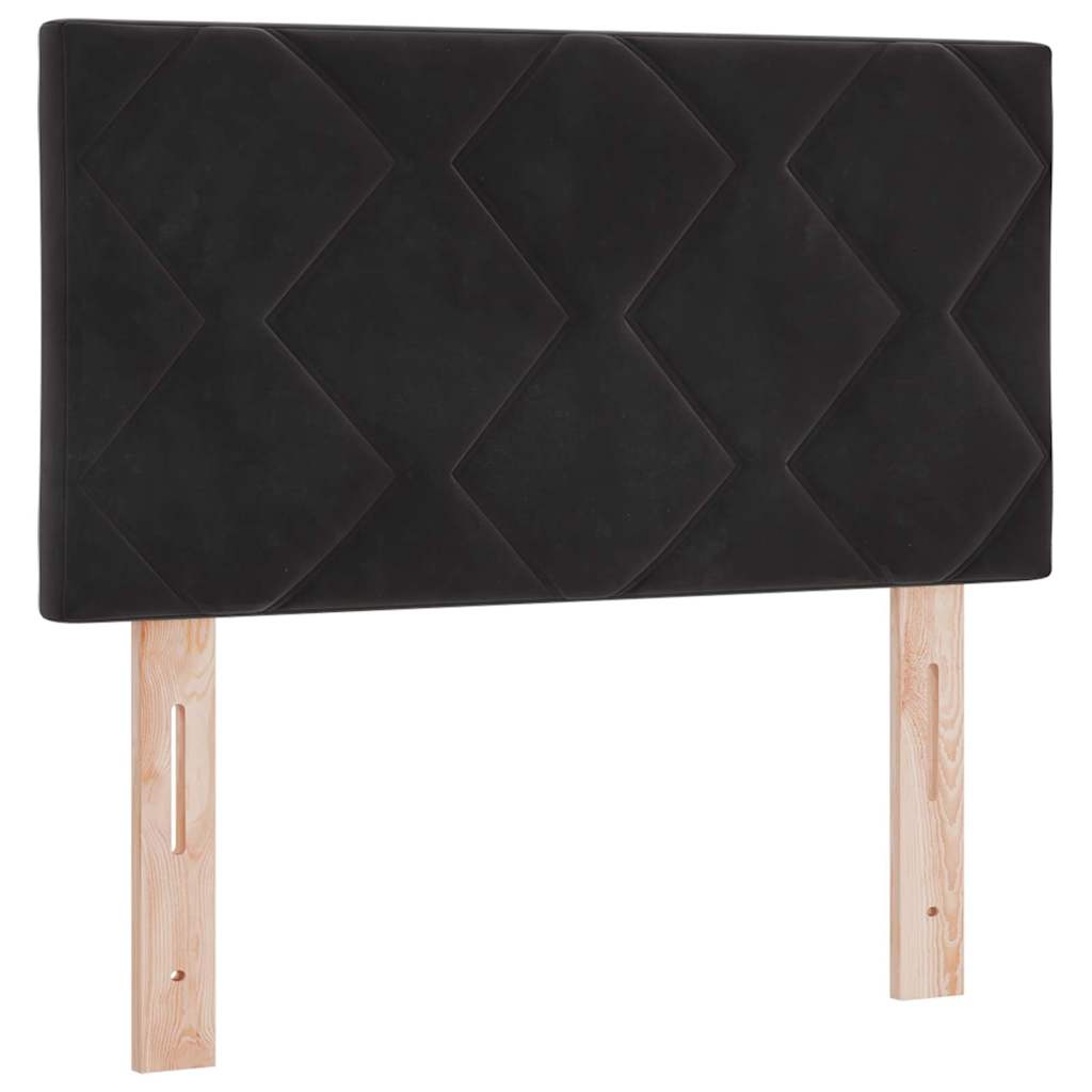 Tête de lit Montage mural Géométrique Noir 80 cm Velours - XIOS