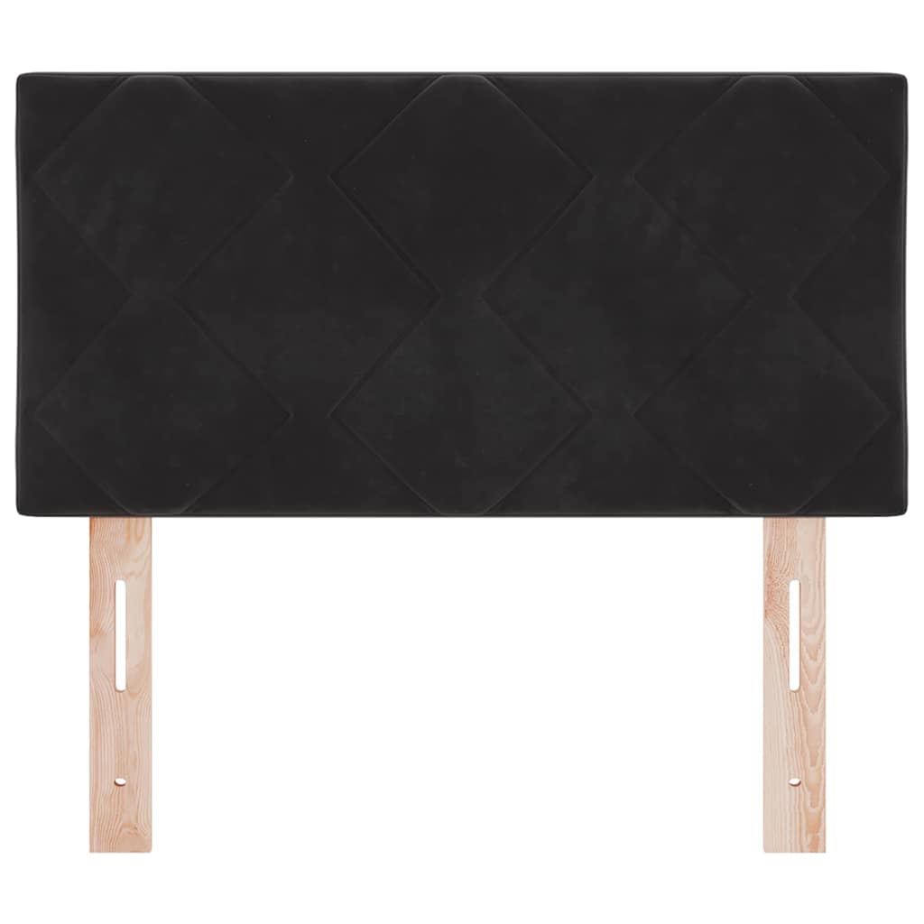 Tête de lit Montage mural Géométrique Noir 80 cm Velours - XIOS
