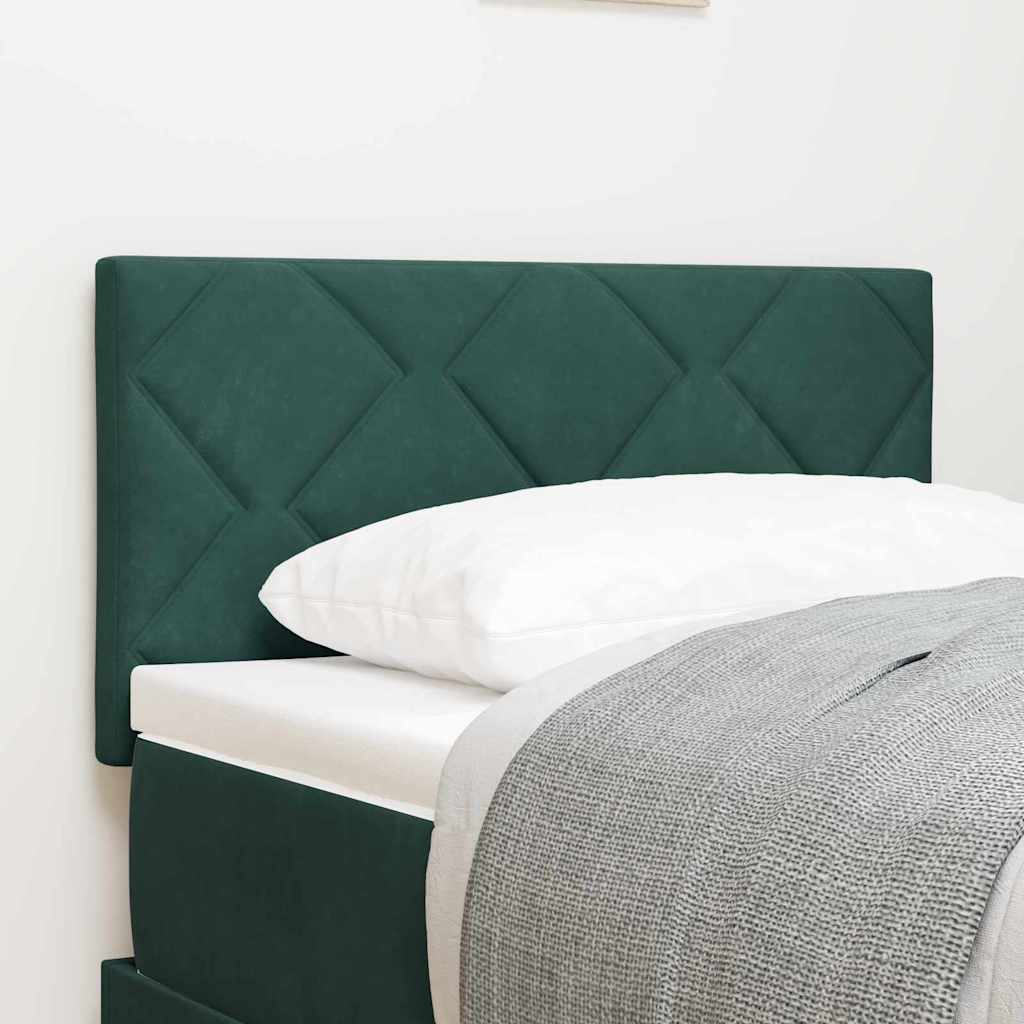 Tête de lit Montage mural Géométrique Vert foncé 80 cm Velours - XIOS