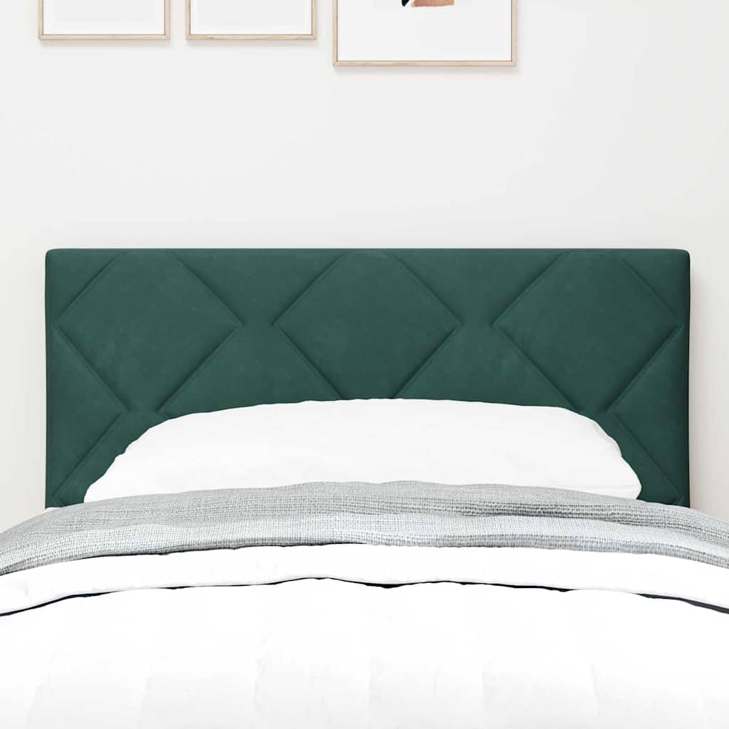 Tête de lit Montage mural Géométrique Vert foncé 80 cm Velours - XIOS