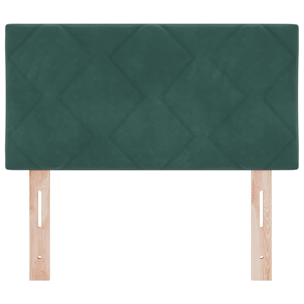 Tête de lit Montage mural Géométrique Vert foncé 80 cm Velours - XIOS