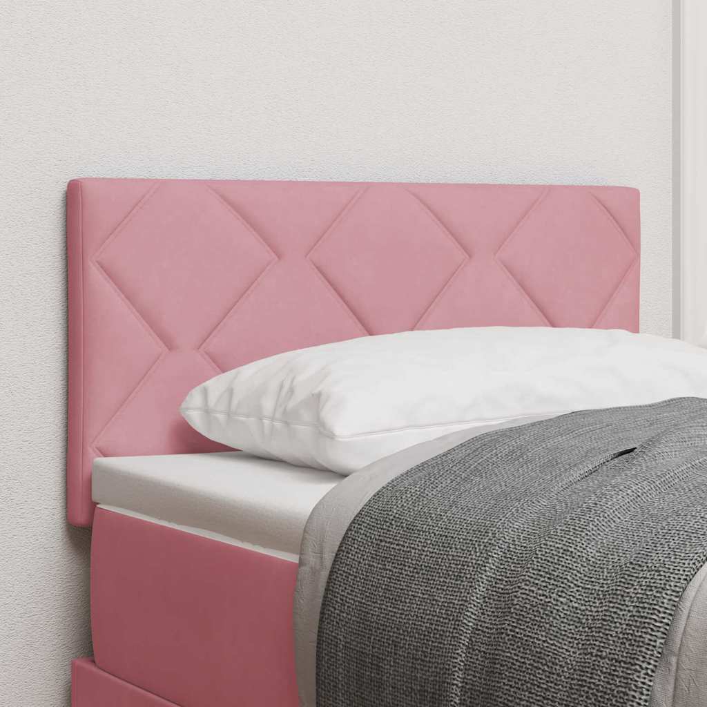 Tête de lit Montage mural Géométrique Rose 80 cm Velours - XIOS