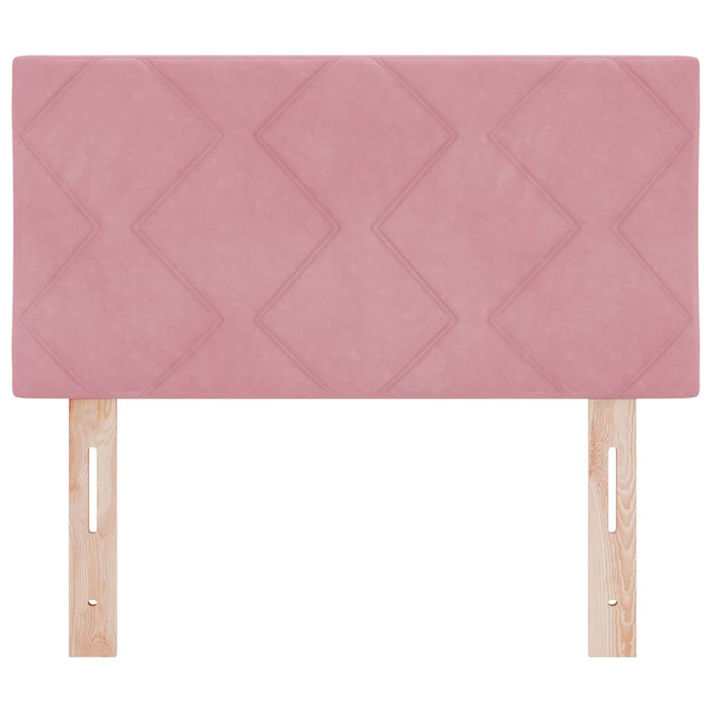 Tête de lit Montage mural Géométrique Rose 80 cm Velours - XIOS