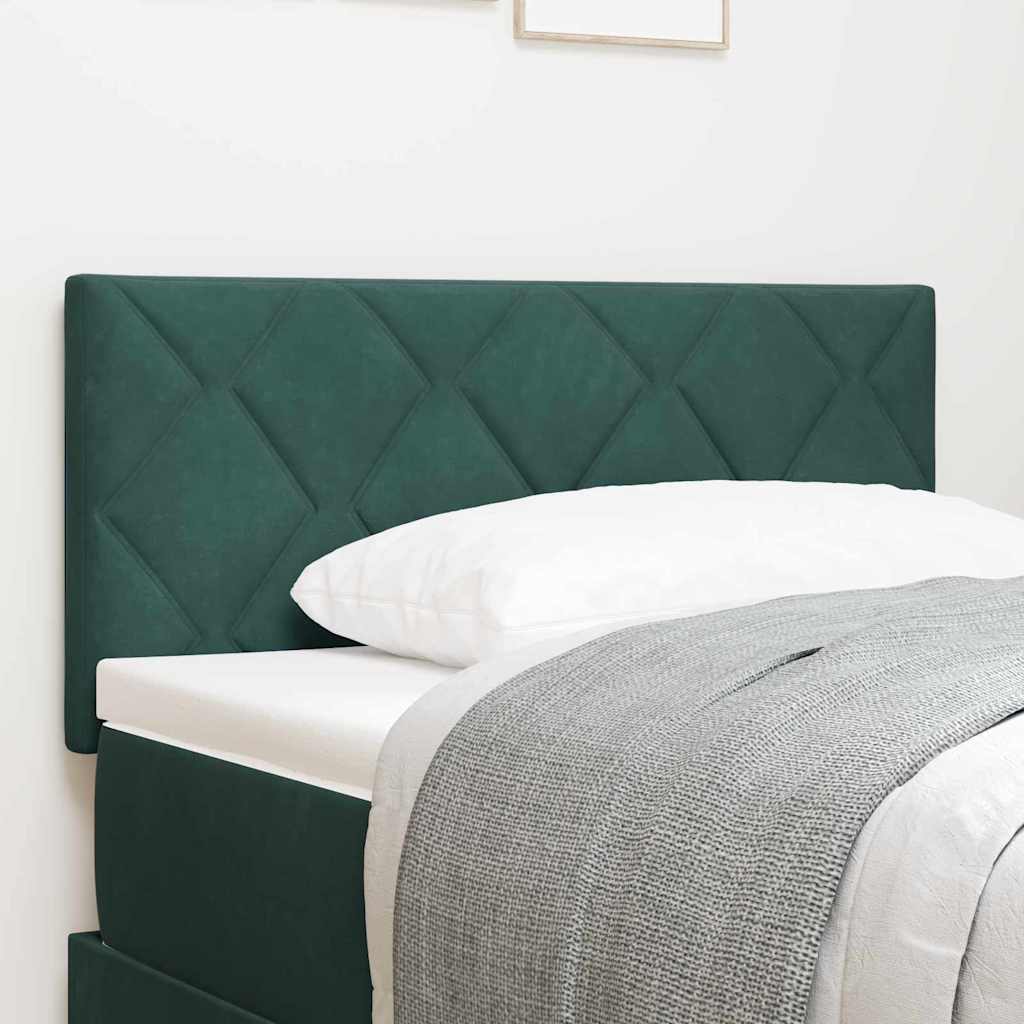 Tête de lit Montage mural Géométrique Vert foncé 90 cm Velours - XIOS