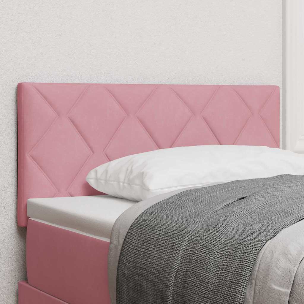 Tête de lit Montage mural Géométrique Rose 90 cm Velours - XIOS