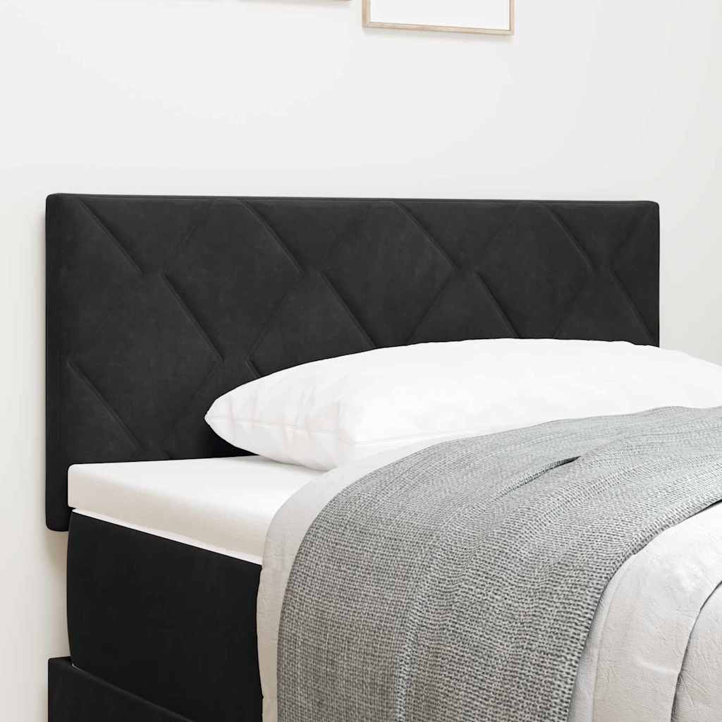 Tête de lit Montage mural Géométrique Noir 100 cm Velours - XIOS