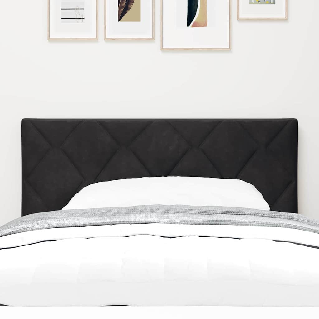 Tête de lit Montage mural Géométrique Noir 100 cm Velours - XIOS