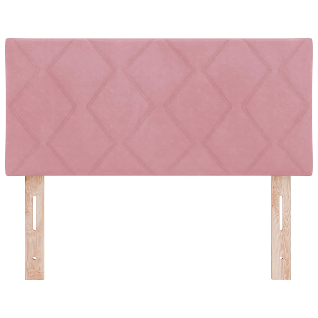 Tête de lit Montage mural Géométrique Rose 100 cm Velours - XIOS