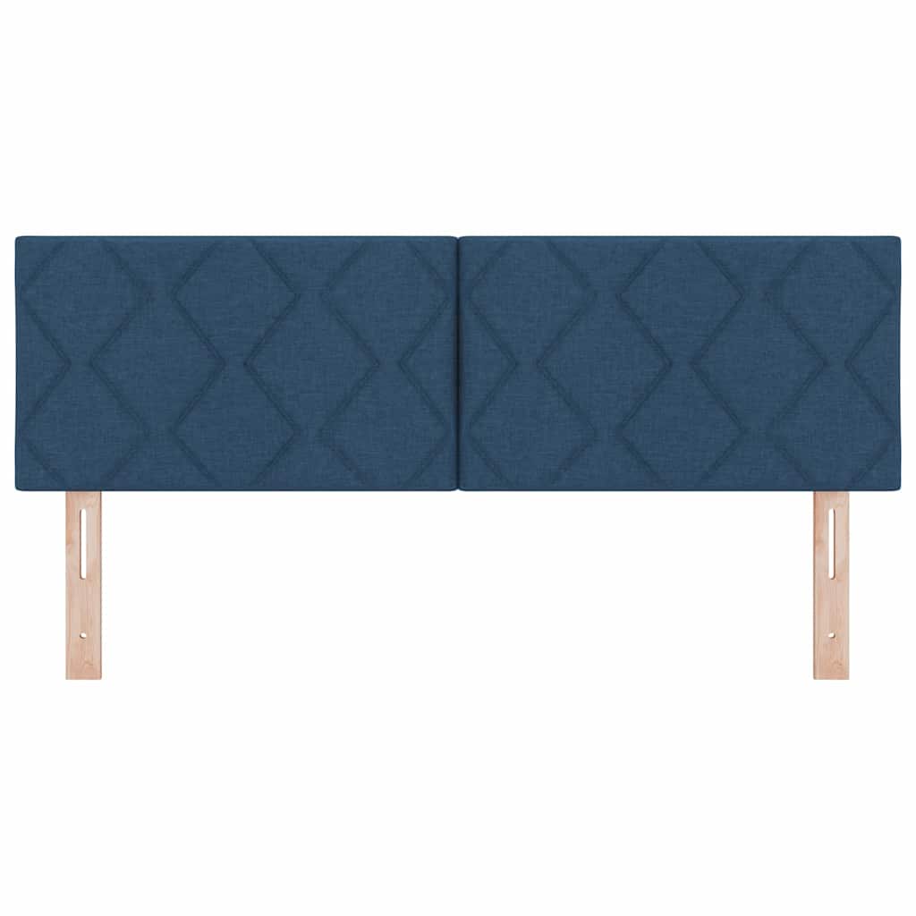 Tête de lit avec tête de lit Bleu 160 cm Cuir synthétique