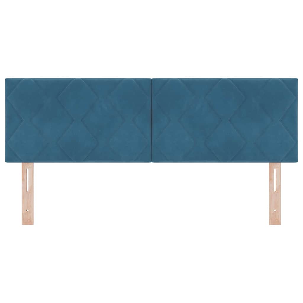 Tête de lit Montage mural Géométrique Bleu foncé 160 cm Velours - XIOS