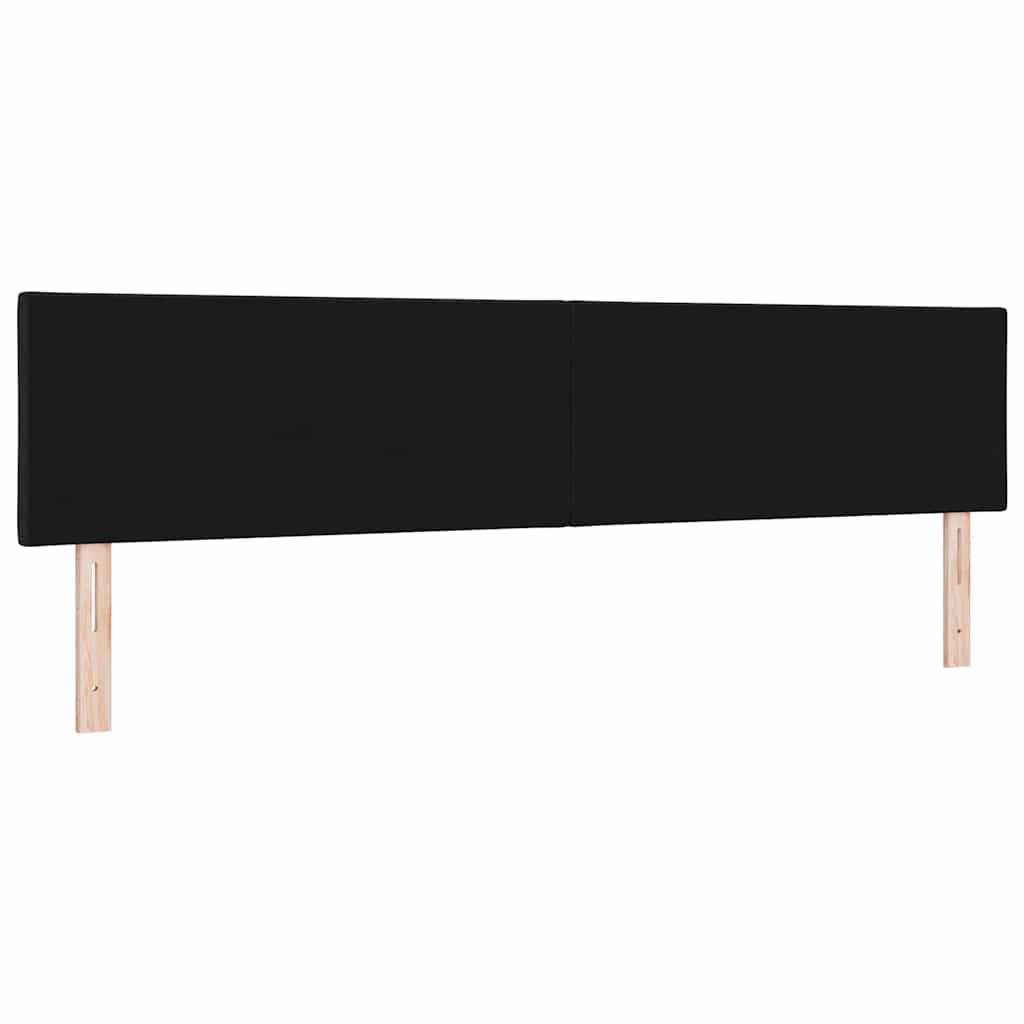 Tête de lit avec tête de lit Noir 200 cm Cuir synthétique