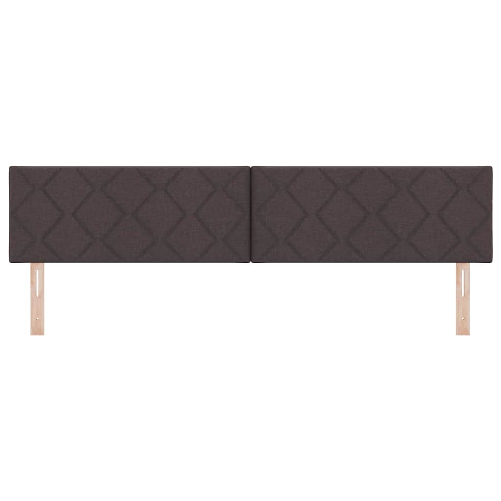 Tête de Lit en Tissu Géométrique Marron foncé 200 cm tissu - XIOS