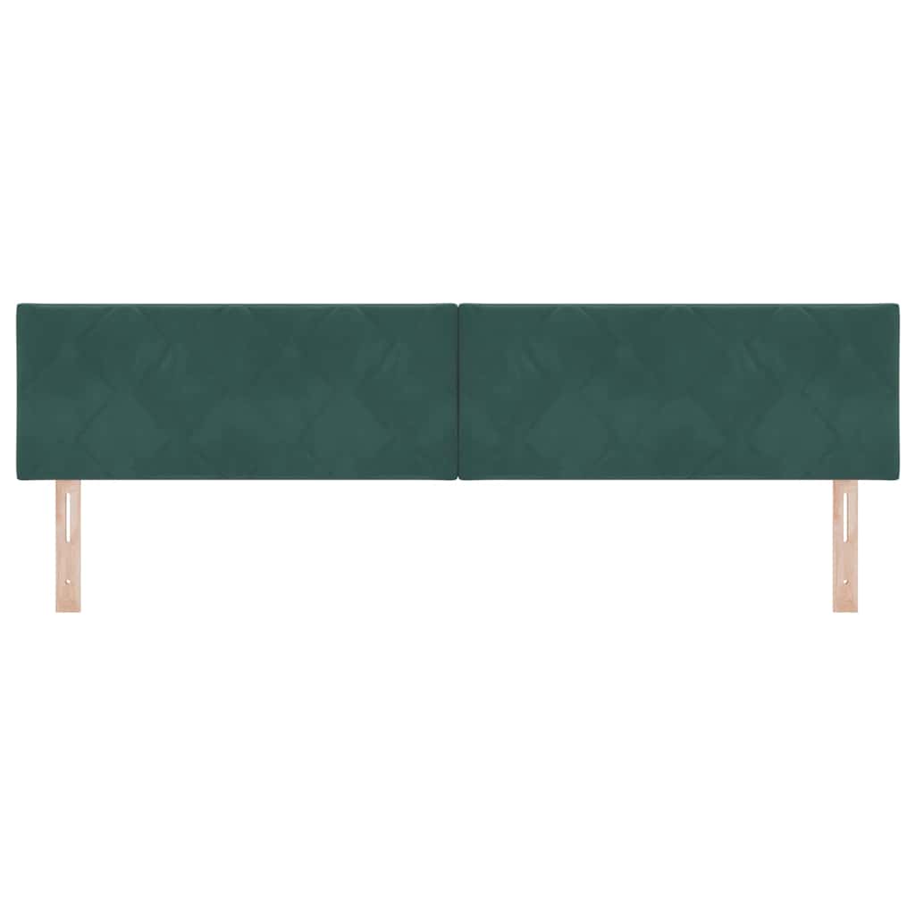 Tête de lit Montage mural Géométrique Vert foncé 200 cm Velours - XIOS