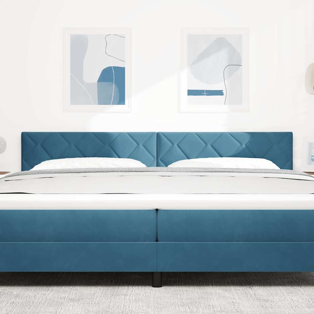 Tête de lit avec tête de lit Bleu foncé 200 cm Velours