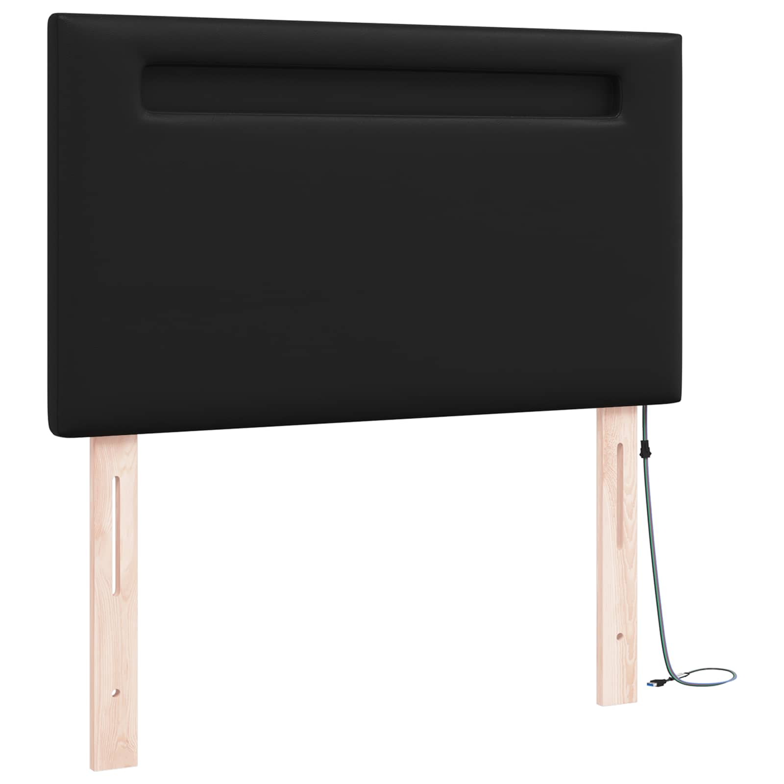 Tête de lit LED Noir 100 cm Cuir synthétique - XIOS