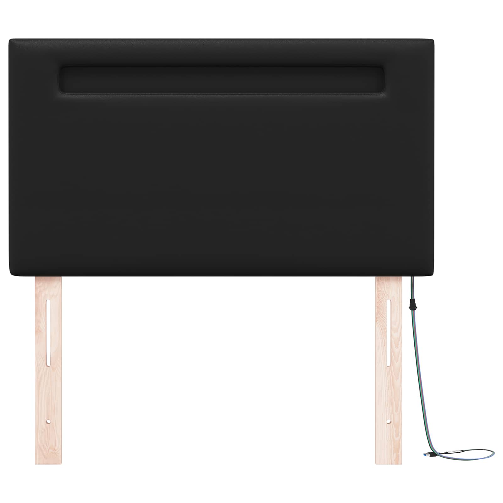 Tête de lit LED Noir 100 cm Cuir synthétique - XIOS