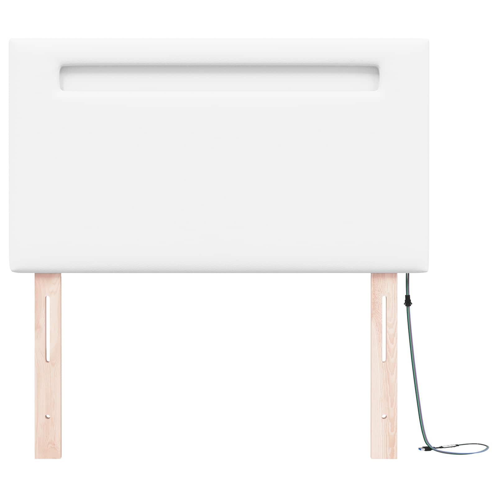Tête de lit LED Blanc 100 cm Cuir synthétique - XIOS