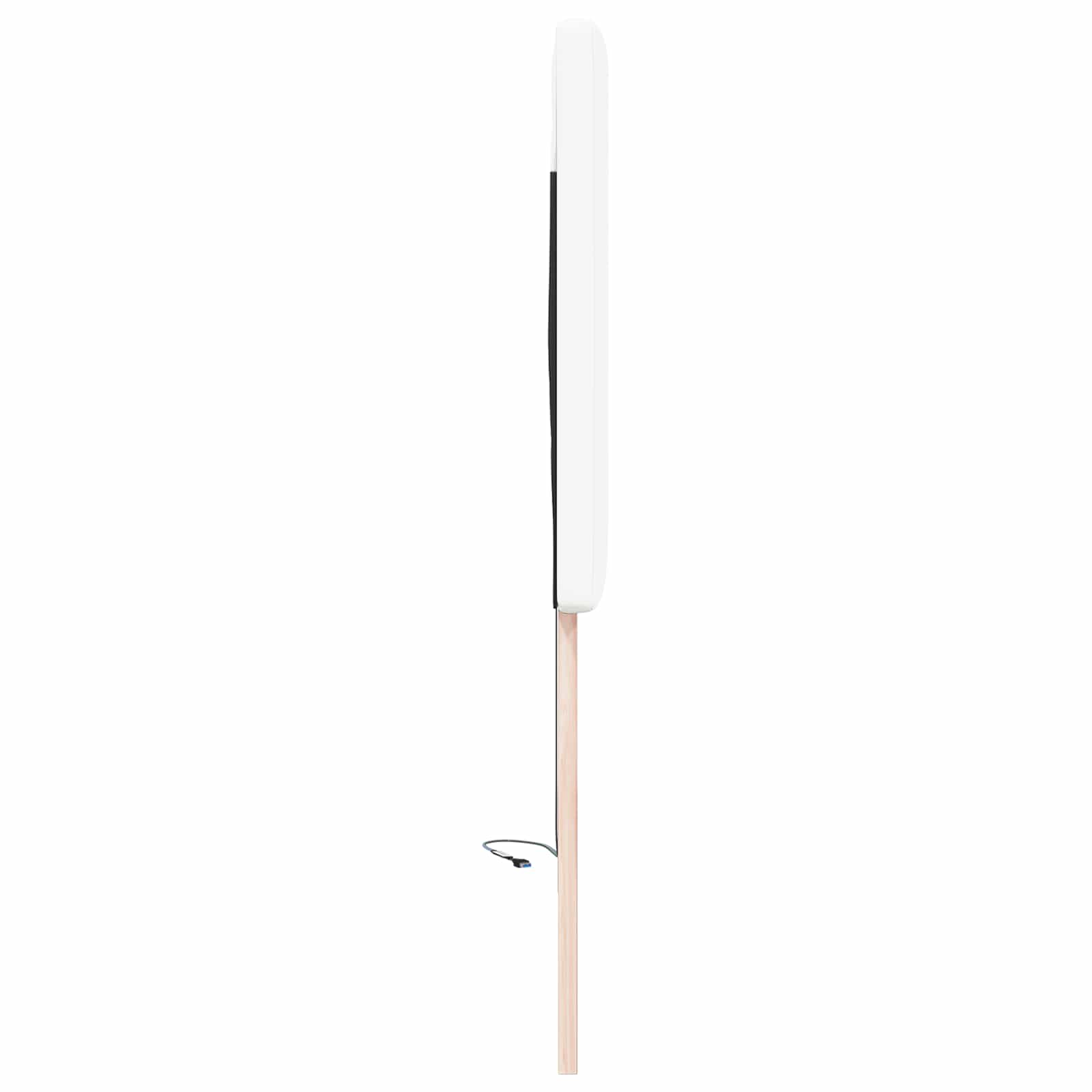 Tête de lit LED Blanc 100 cm Cuir synthétique - XIOS