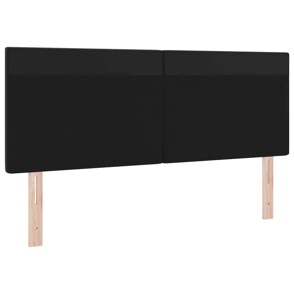 Tête de lit avec des lumières à LED Noir 144 cm PVC - XIOS