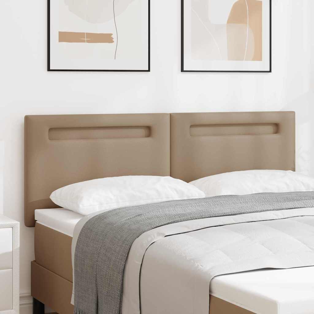 Tête de lit avec des lumières à LED Cappuccino 144 cm PVC - XIOS