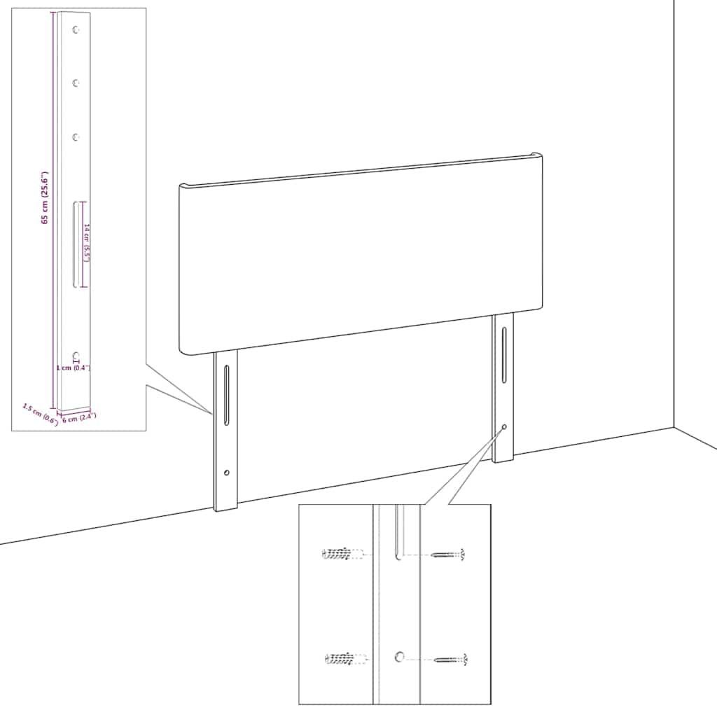 Tête de lit avec des lumières à LED Cappuccino 144 cm PVC - XIOS