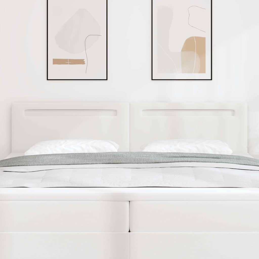 Tête de lit avec des lumières à LED Blanc 200 cm PVC - XIOS