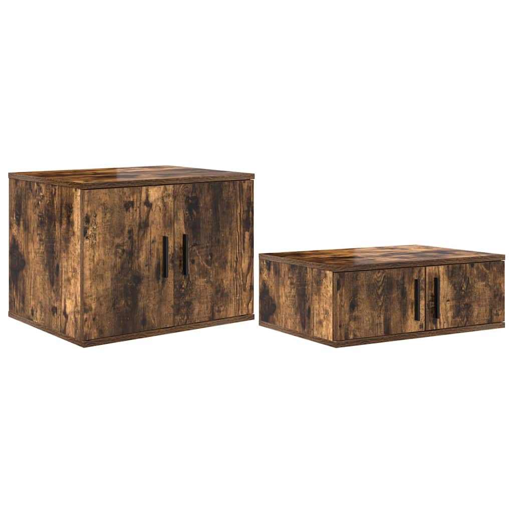 Armoire de rangement Chêne fumé 118 x 41 x 40 cm - XIOS