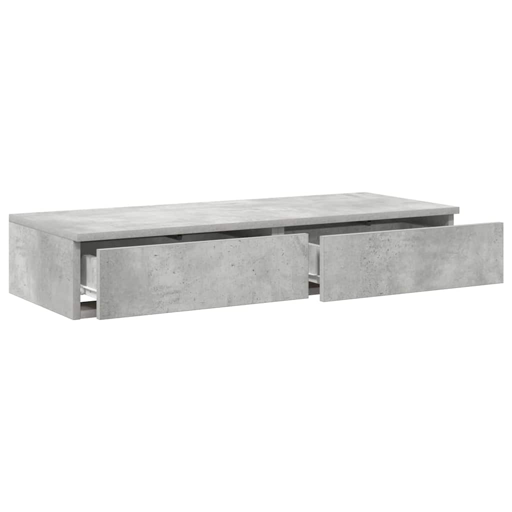 Tiroirs de lit avec tiroir Gris béton 100 x 36,5 x 16,5 cm - XIOS