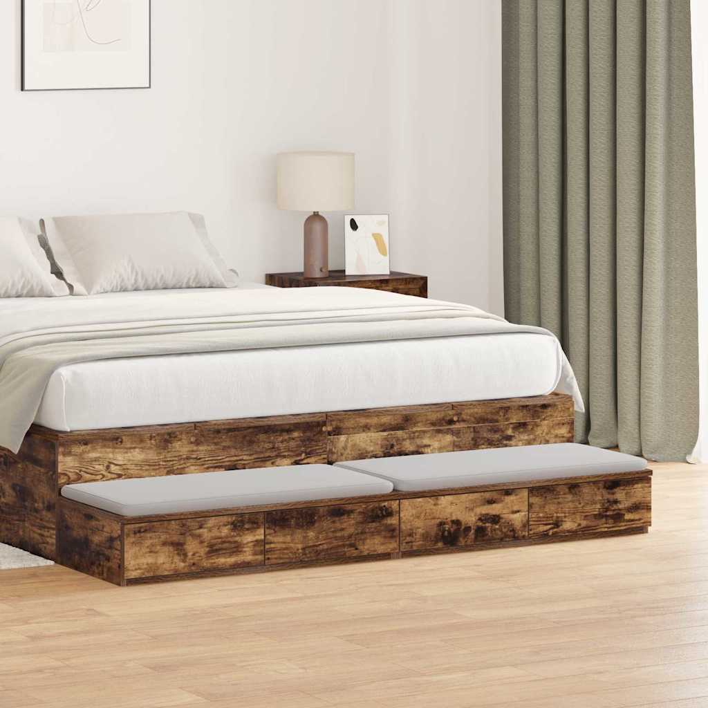 Tiroirs de lit avec tiroir Chêne fumé 160 x 36.5 x 16.5 cm - XIOS