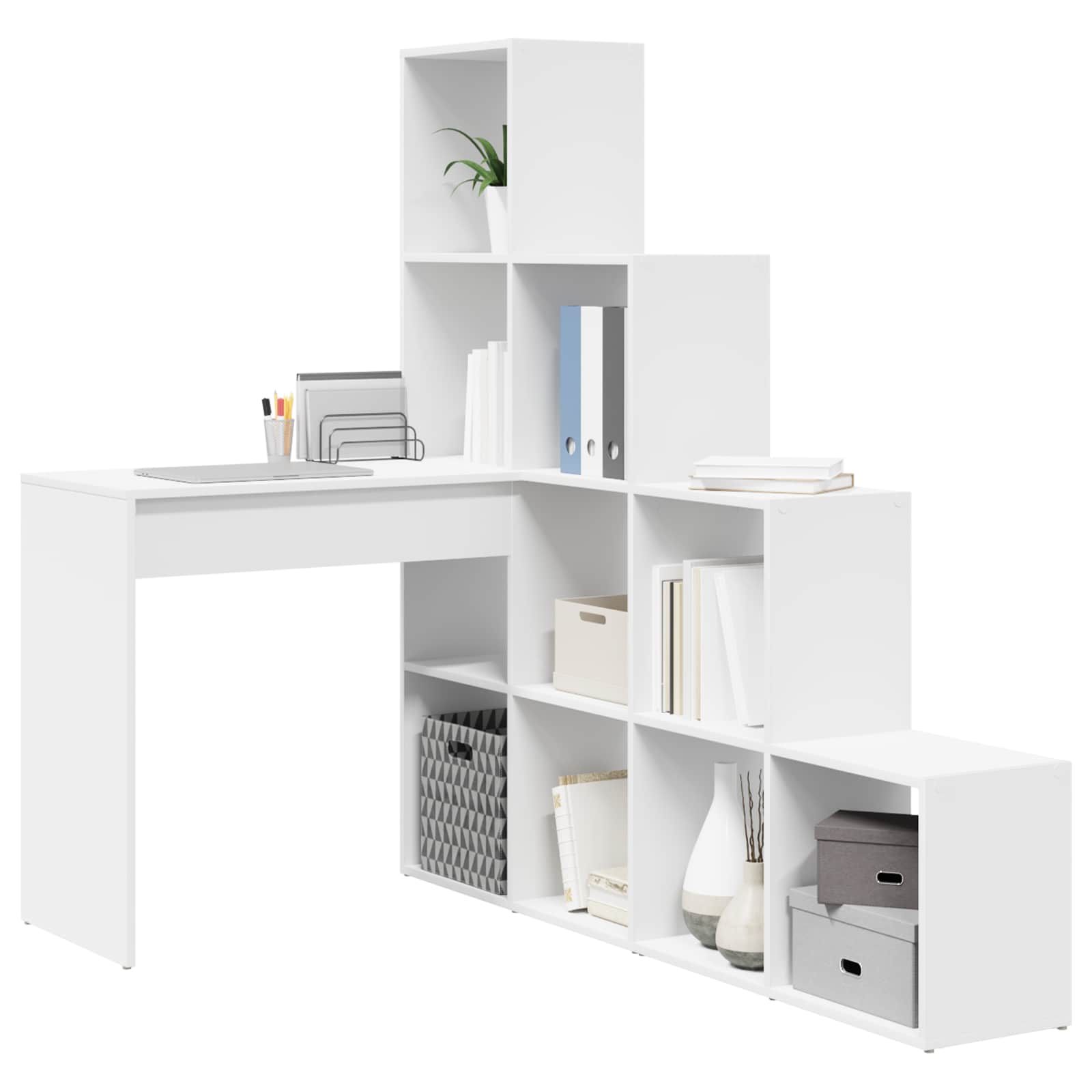 Bureau d'angle Blanc 101,5 x 149,5 x 149,5 cm Bois d'ingénierie - XIOS