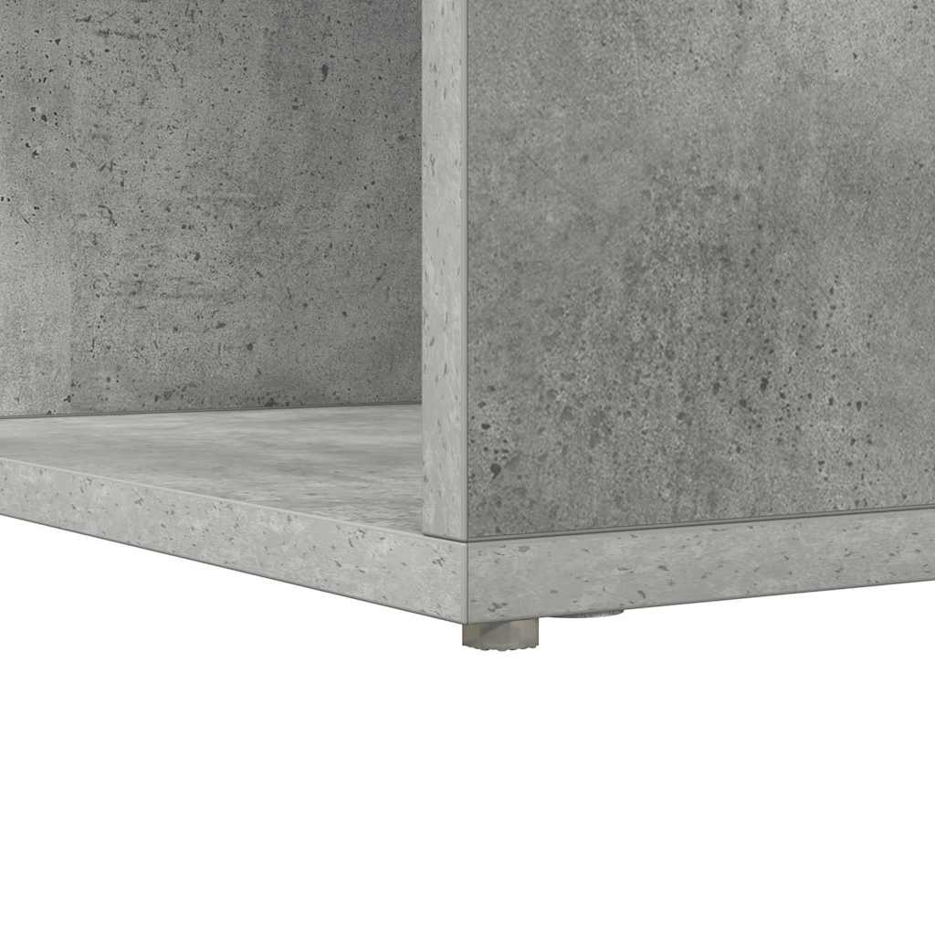 Bureau d'angle avec étagère Gris béton 101,5 x 149,5 x 149,5 cm - XIOS