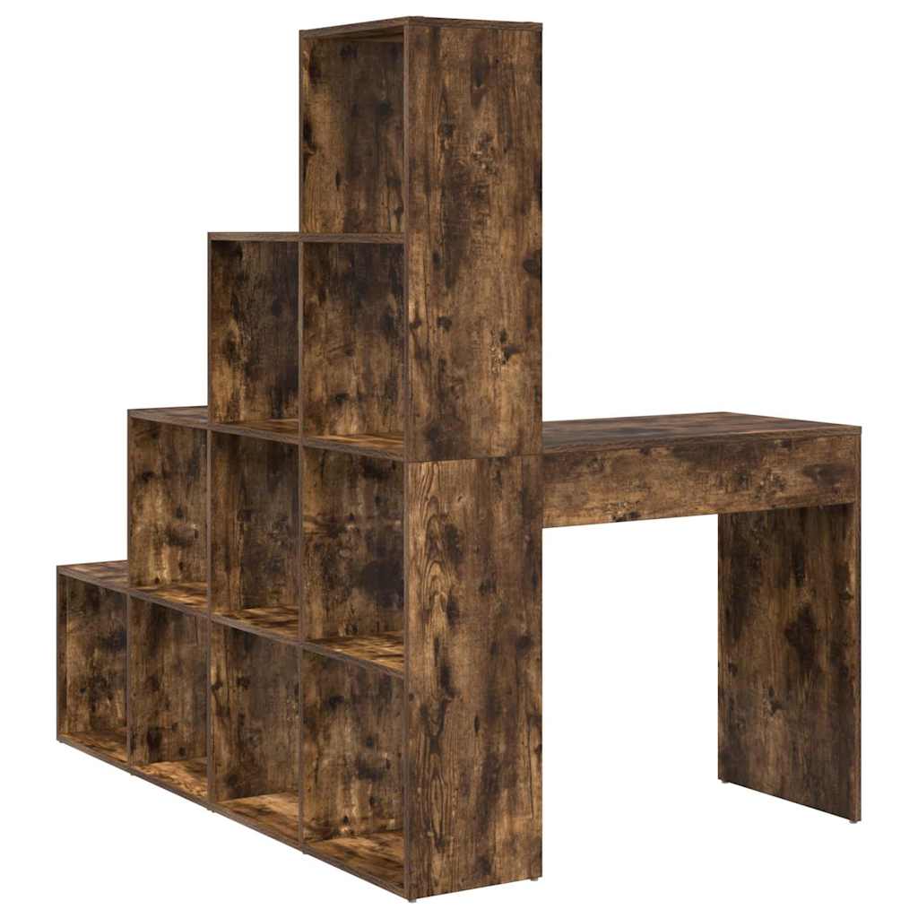 Bureau d'angle avec étagère Chêne fumé 101,5 x 149,5 x 149,5 cm - XIOS