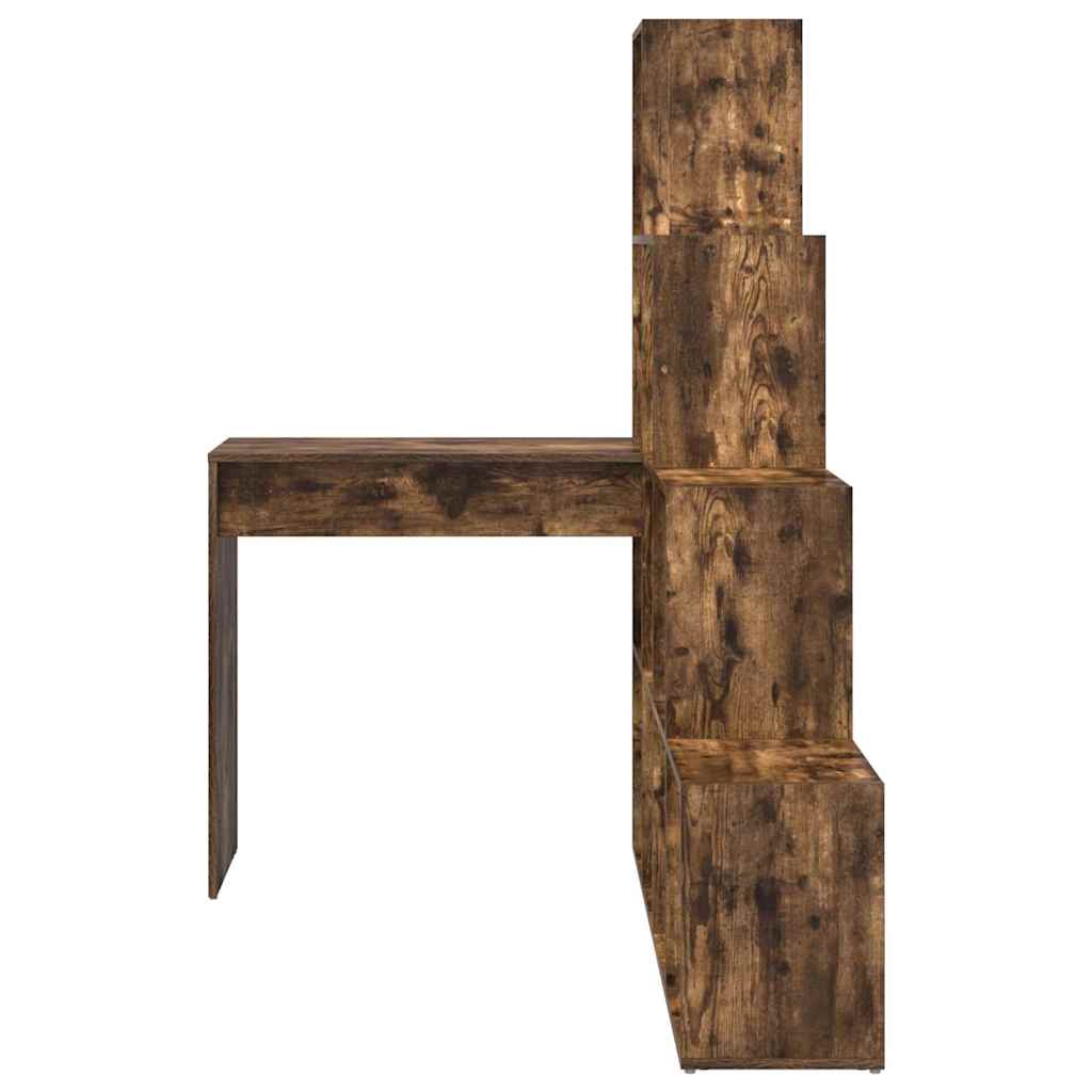 Bureau d'angle avec étagère Chêne fumé 101,5 x 149,5 x 149,5 cm - XIOS