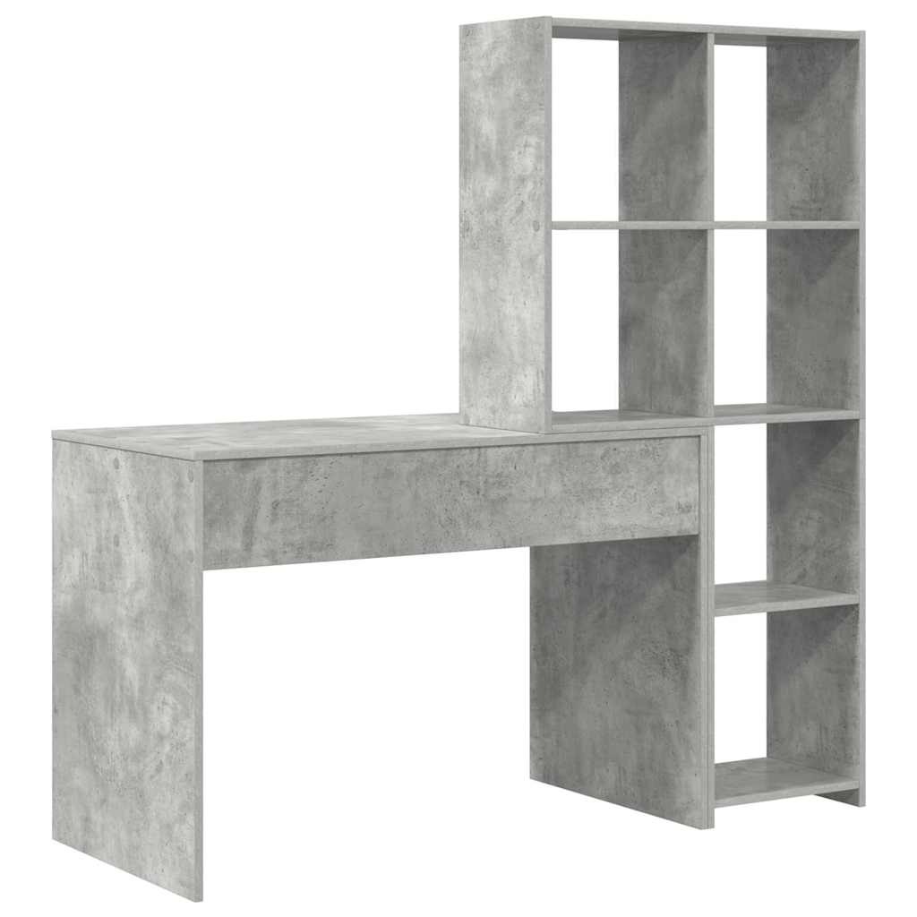 Bureau Gris béton 138,5 x 55 x 143 cm Bois d'ingénierie - XIOS