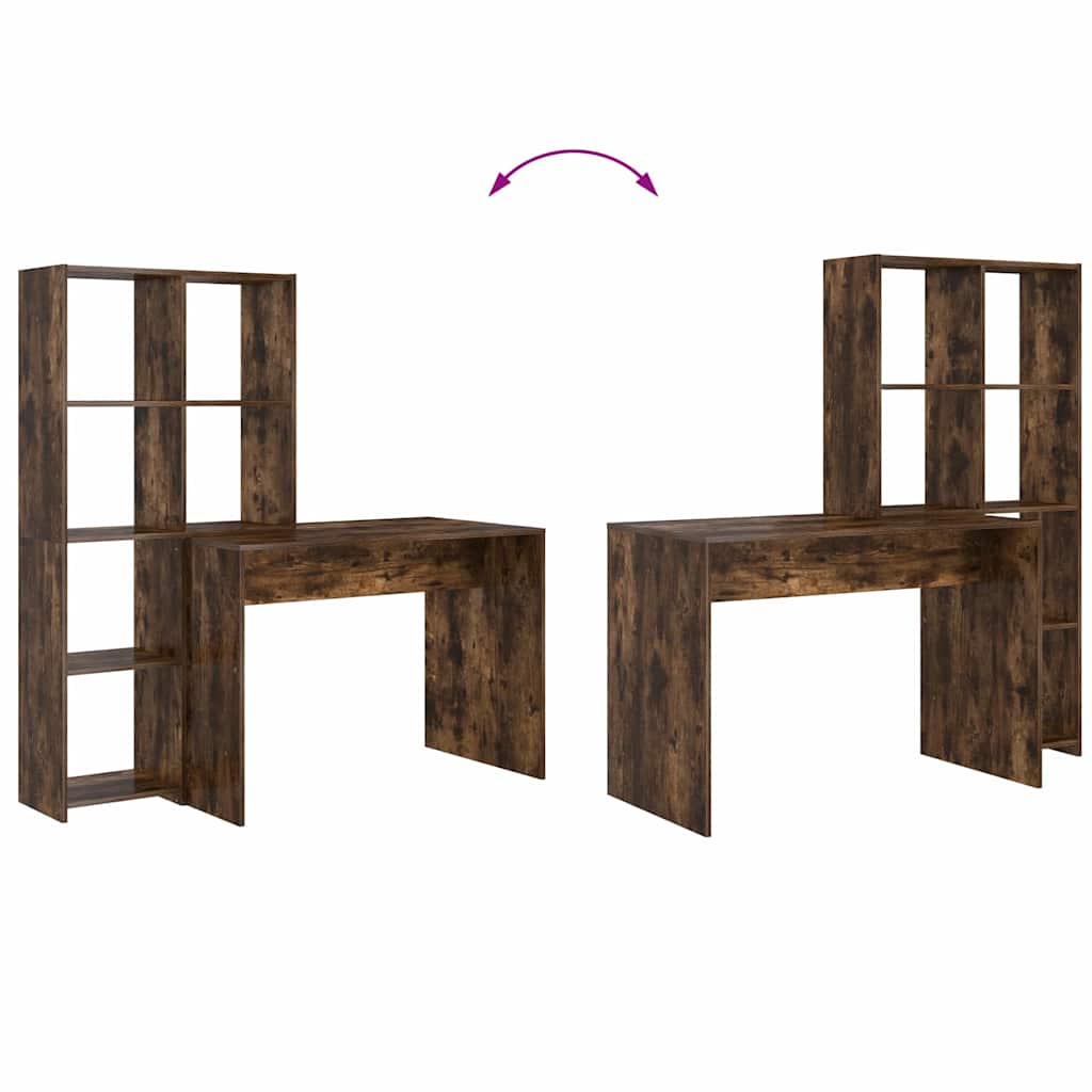 Bureau Chêne fumé 138,5 x 55 x 143 cm Bois d'ingénierie - XIOS