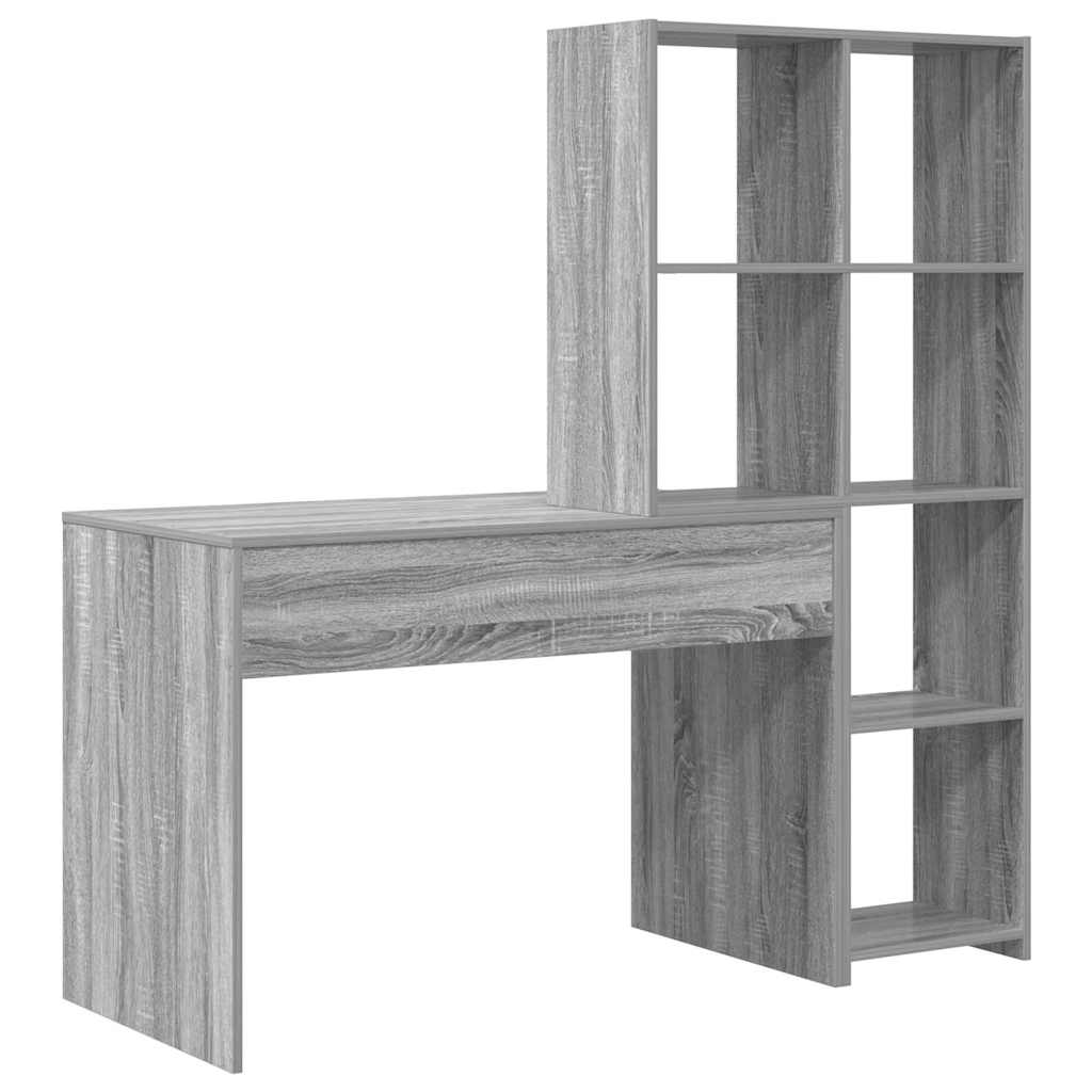 Bureau Gris Sonoma 138,5 x 55 x 143 cm Bois d'ingénierie - XIOS