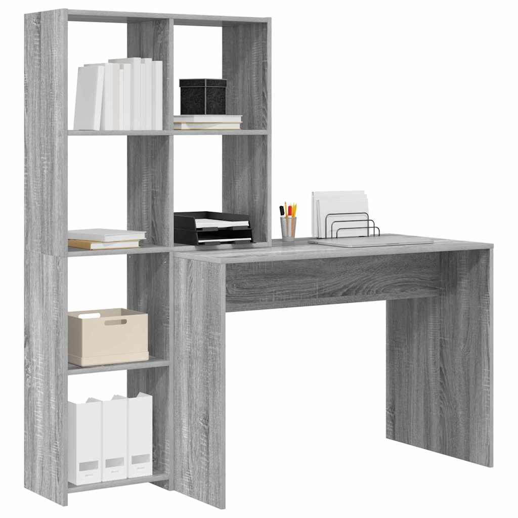 Bureau Gris Sonoma 138,5 x 55 x 143 cm Bois d'ingénierie - XIOS