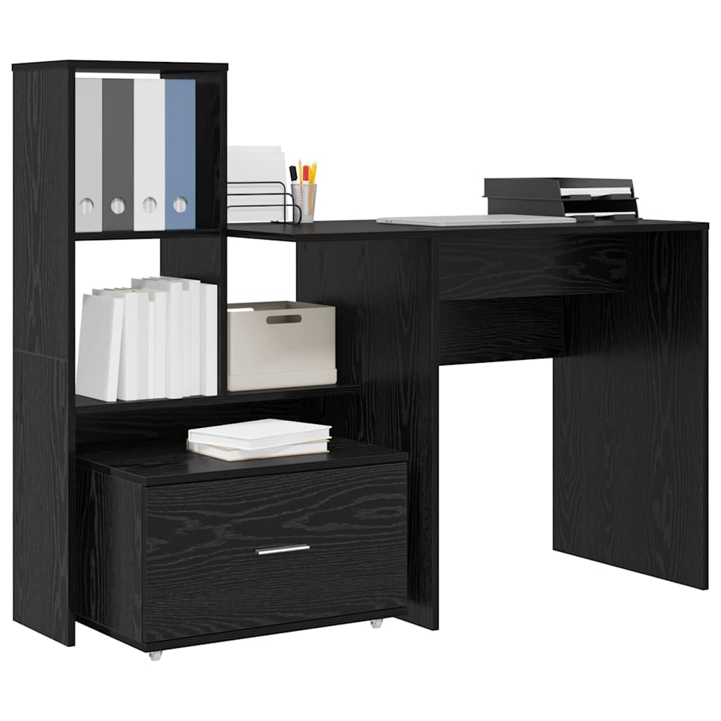 Bureau Chêne noir 131,5 x 50 x 106,5 cm Bois d'ingénierie - XIOS