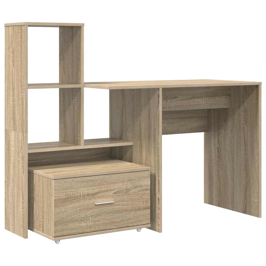 Bureau Chêne Sonoma 131,5 x 50 x 106,5 cm Bois d'ingénierie - XIOS
