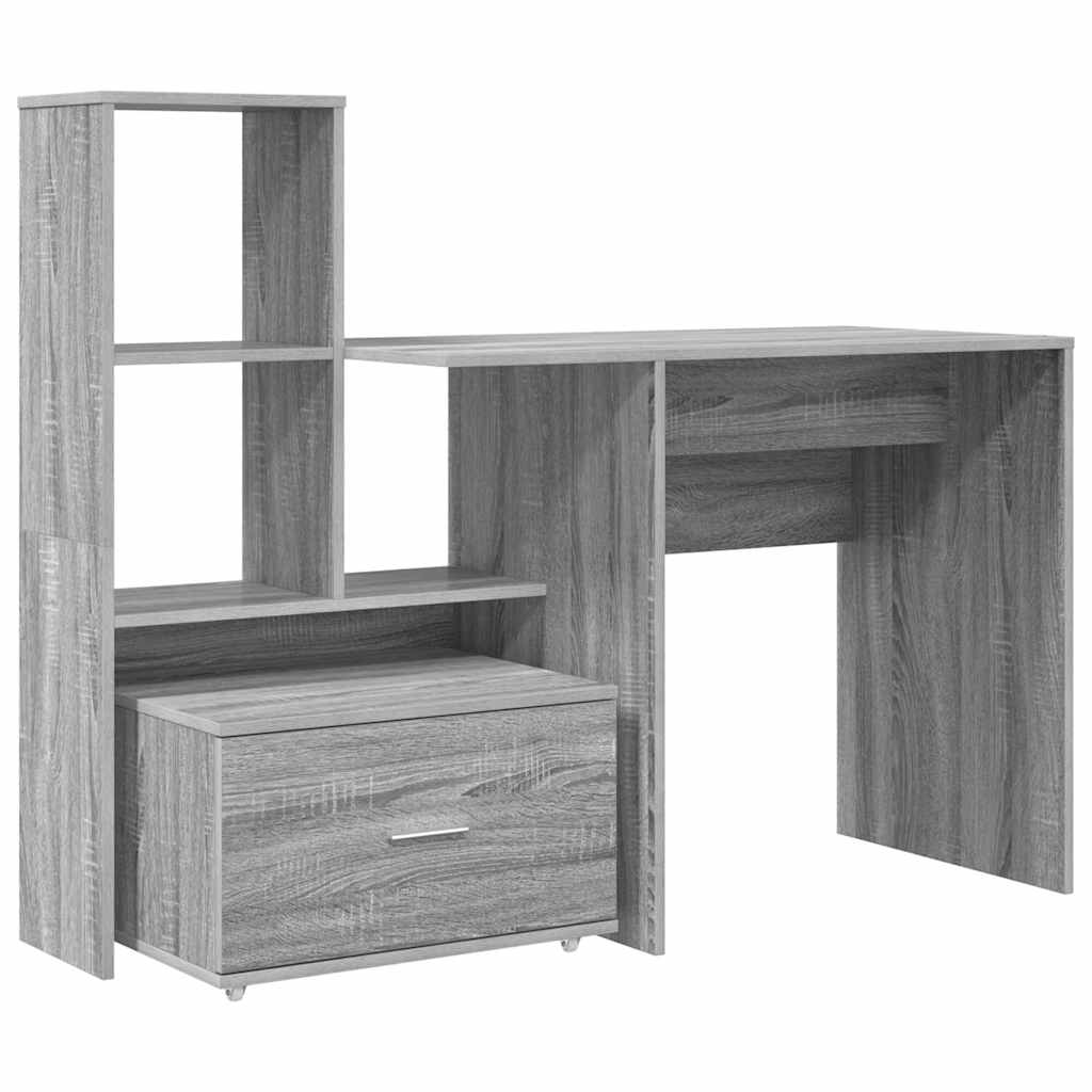 Bureau Gris Sonoma 131,5 x 50 x 106,5 cm Bois d'ingénierie - XIOS