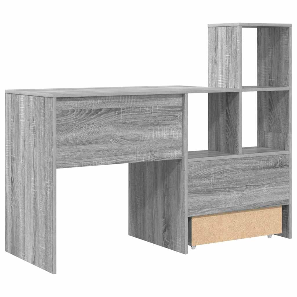 Bureau Gris Sonoma 131,5 x 50 x 106,5 cm Bois d'ingénierie - XIOS