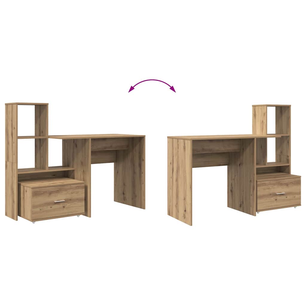 Bureau Chêne artisanal 131,5 x 50 x 106,5 cm Bois d'ingénierie - XIOS