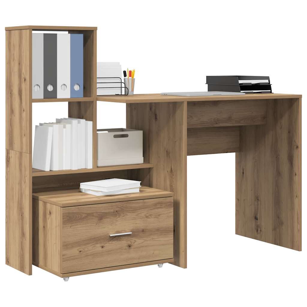Bureau Chêne artisanal 131,5 x 50 x 106,5 cm Bois d'ingénierie - XIOS