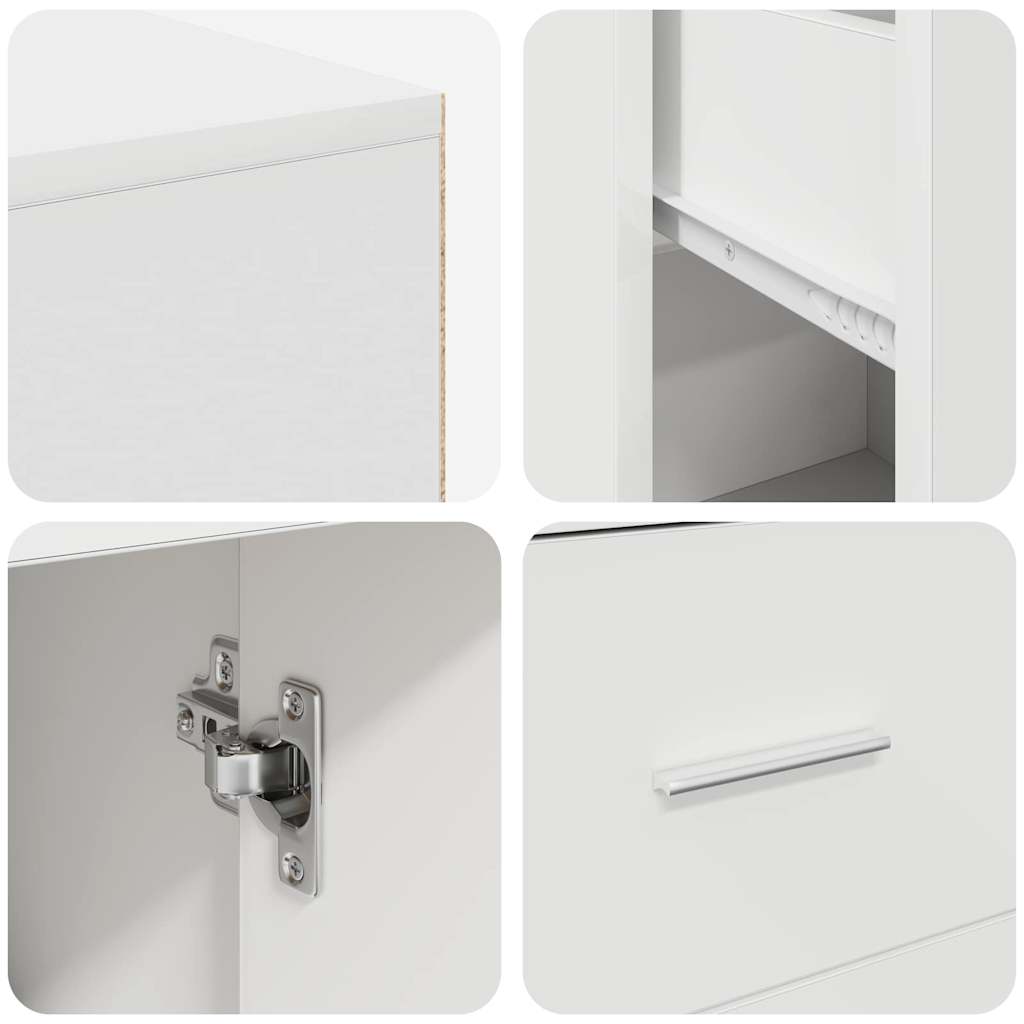 Bureau d'angle Blanc 102 x 50 x 75 cm Bois d'ingénierie - XIOS