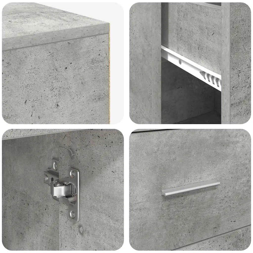 Bureau d’angle avec tiroir Gris béton 102 x 88 x 75 cm - XIOS