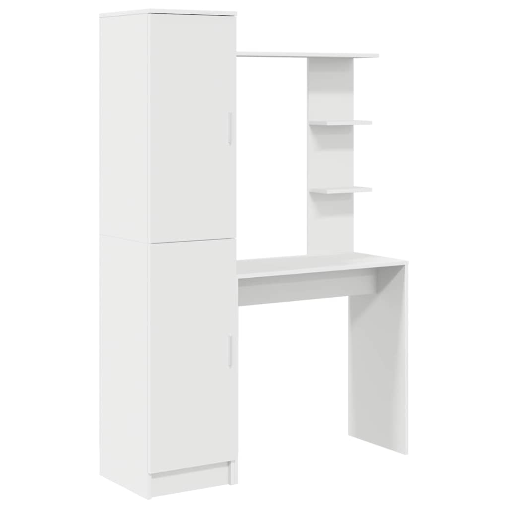 Bureau avec rangement 2 pcs Blanc 78.5 x 37 x 154.5 cm