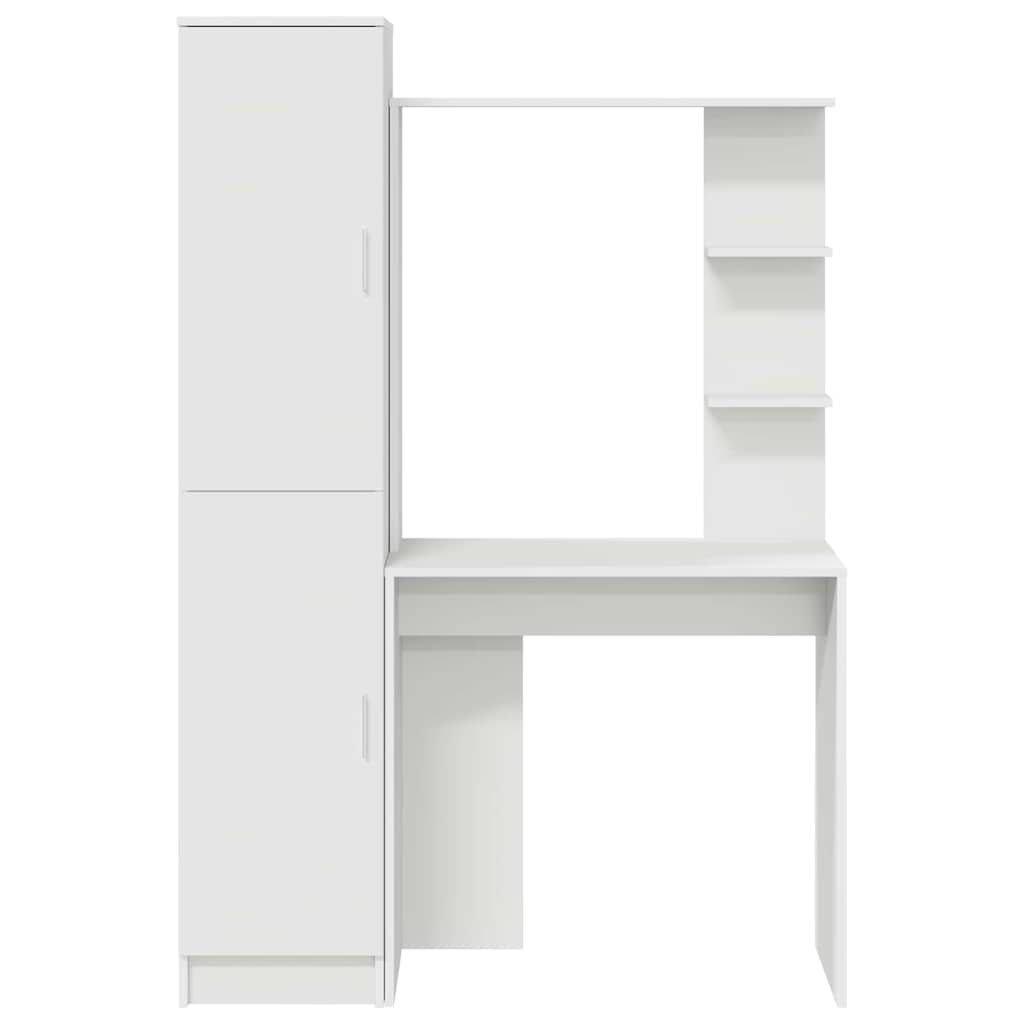 Bureau avec rangement 2 pcs Blanc 78.5 x 37 x 154.5 cm